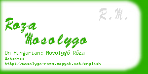 roza mosolygo business card