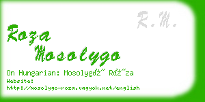 roza mosolygo business card